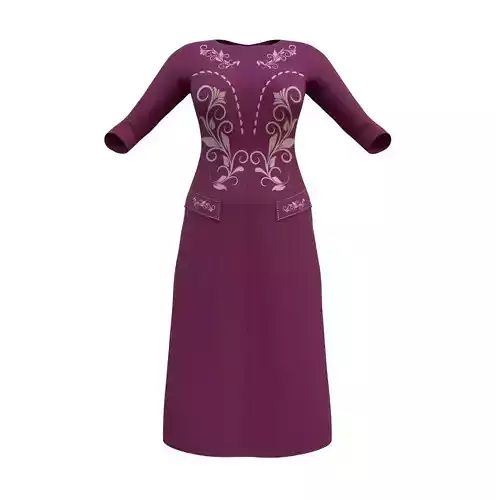 Cherry Floral Formal Dress