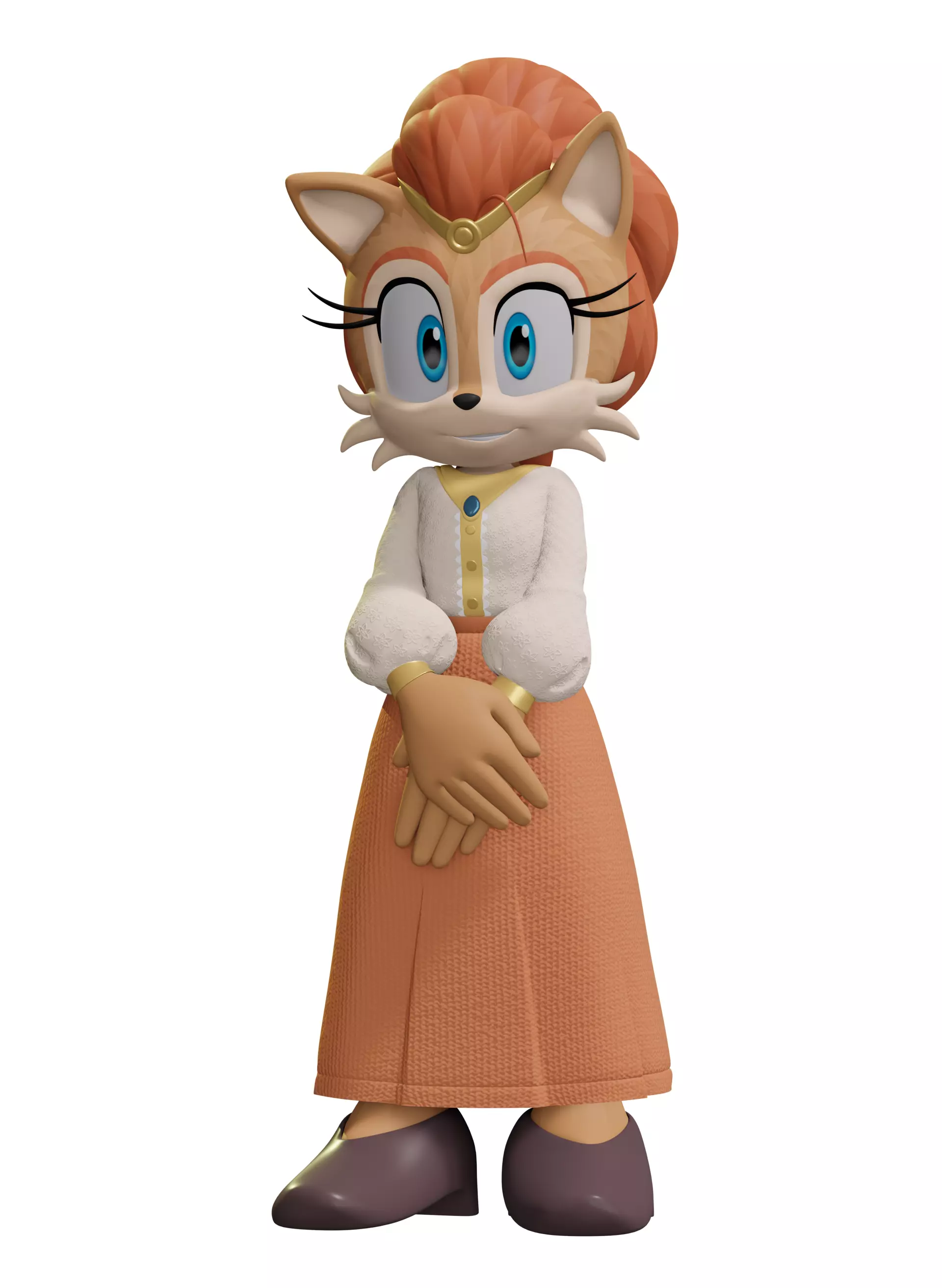 Alicia Acorn Low-poly 3D model_4