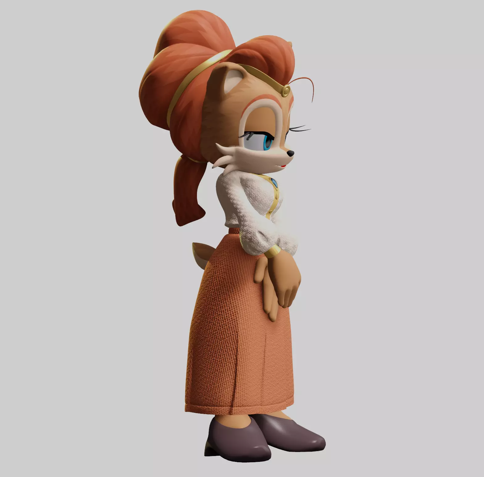 Alicia Acorn Low-poly 3D model_14