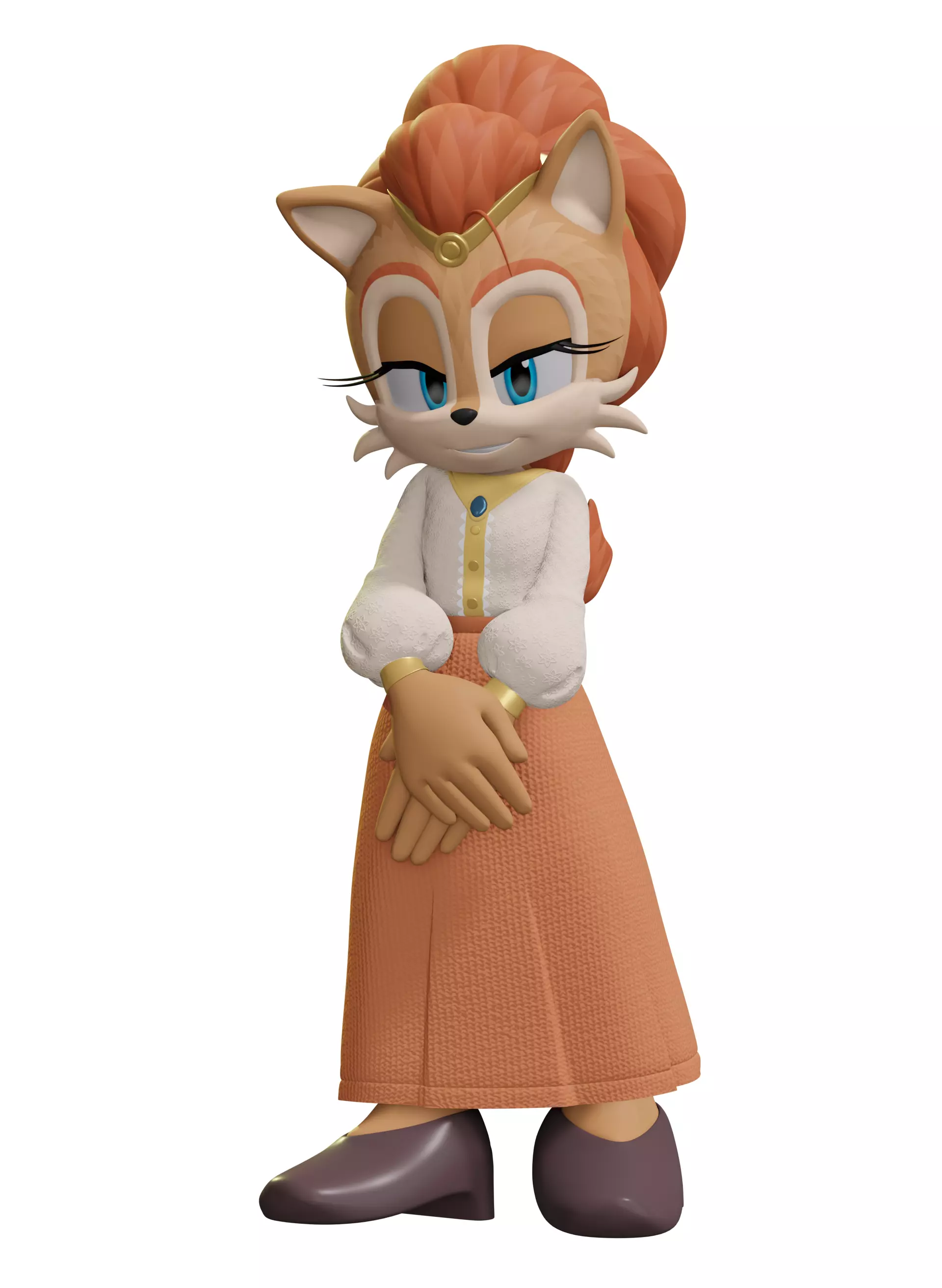 Alicia Acorn Low-poly 3D model_0