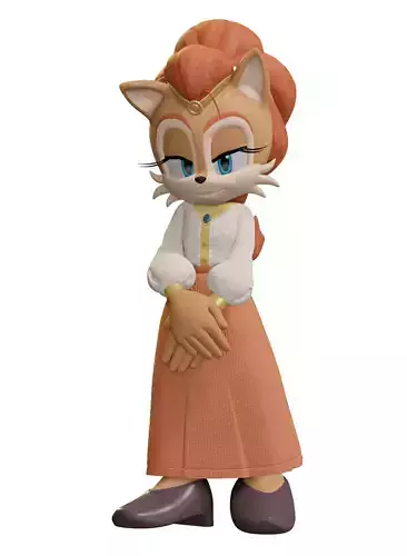 Alicia Acorn Low-poly 3D model