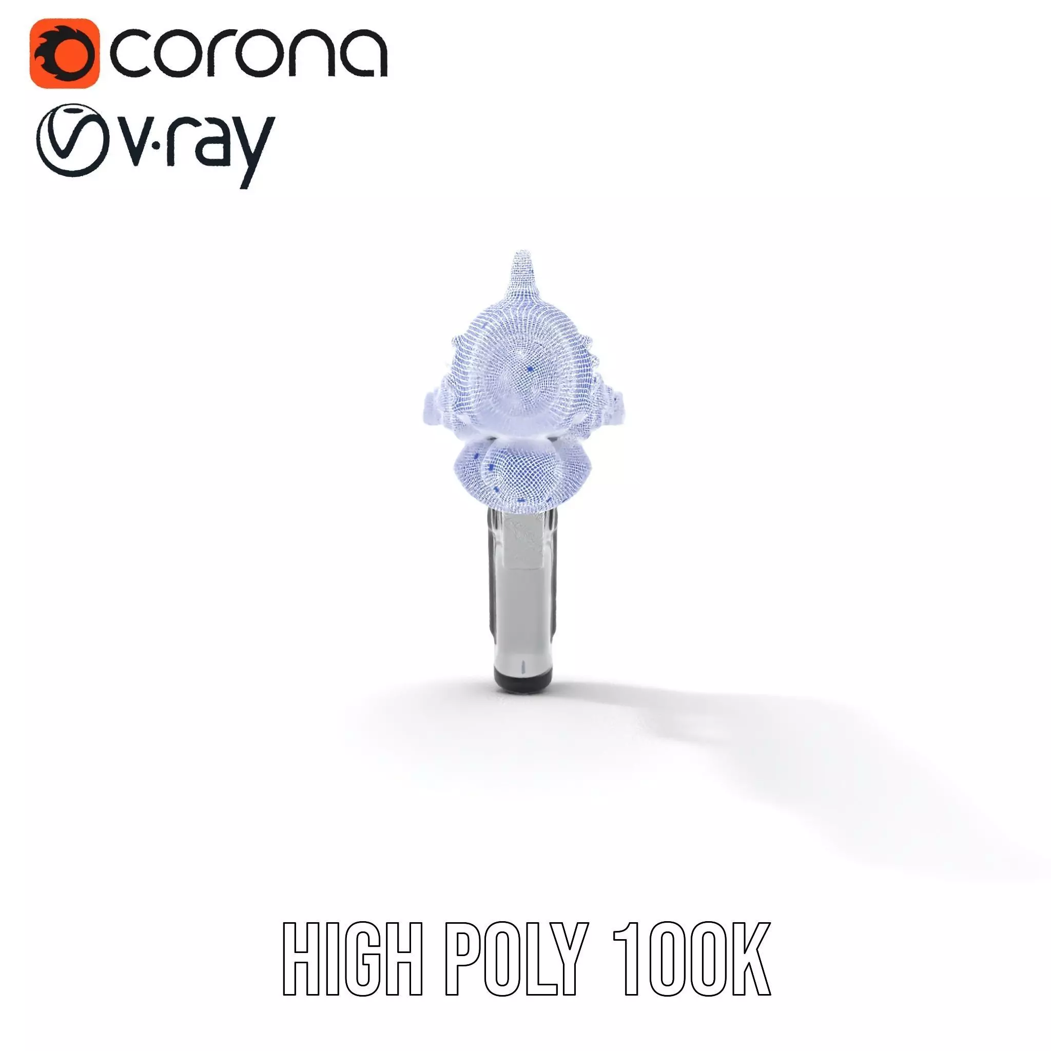 Futuristic Silver Blaster model pack Low-poly 3D model_33