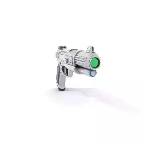 Futuristic Silver Blaster model pack