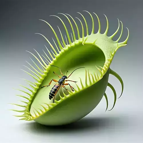 Venus Flytrap with Insect 3D Model Low-poly 3D model