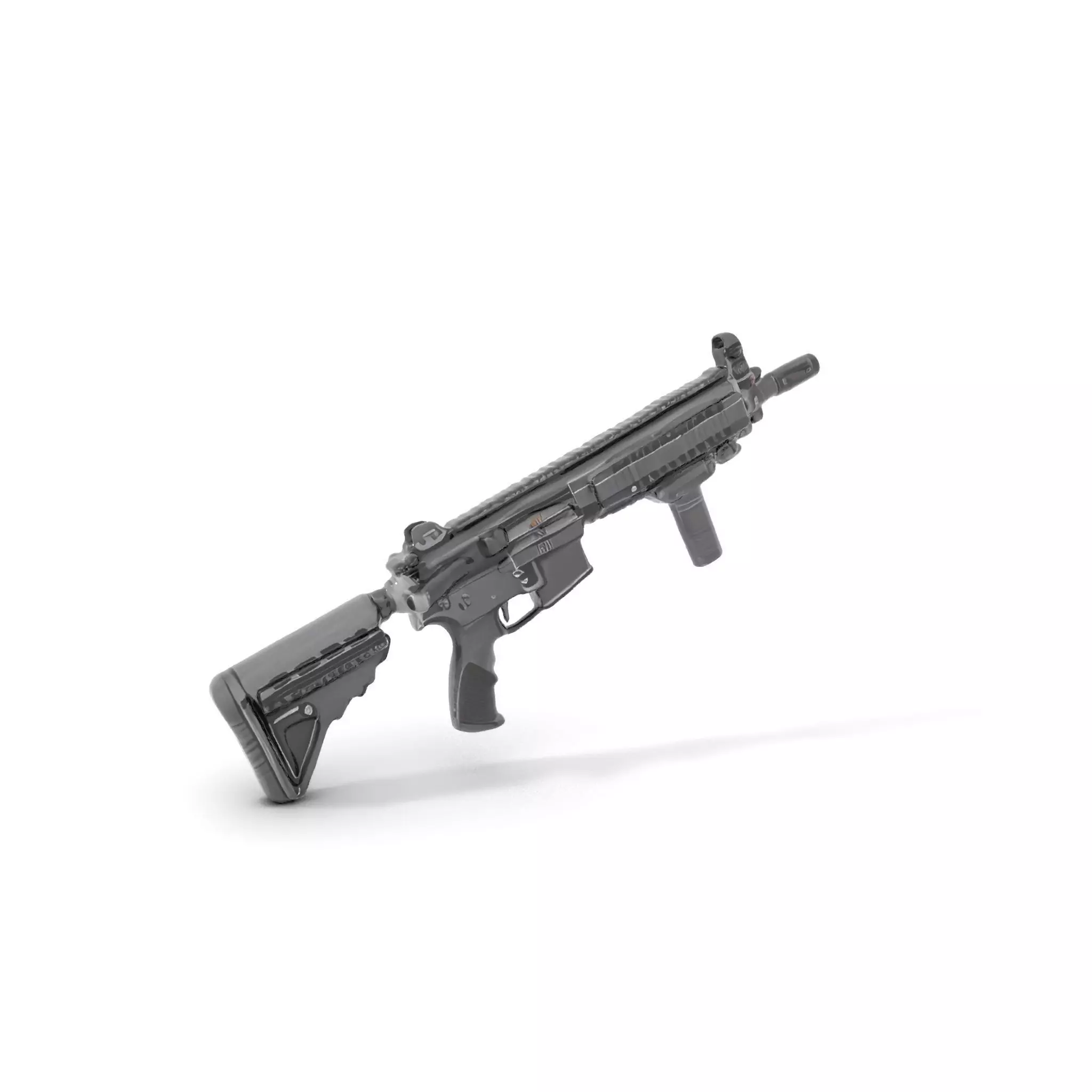 Tactical Black Rifle model pack Low-poly 3D model_0