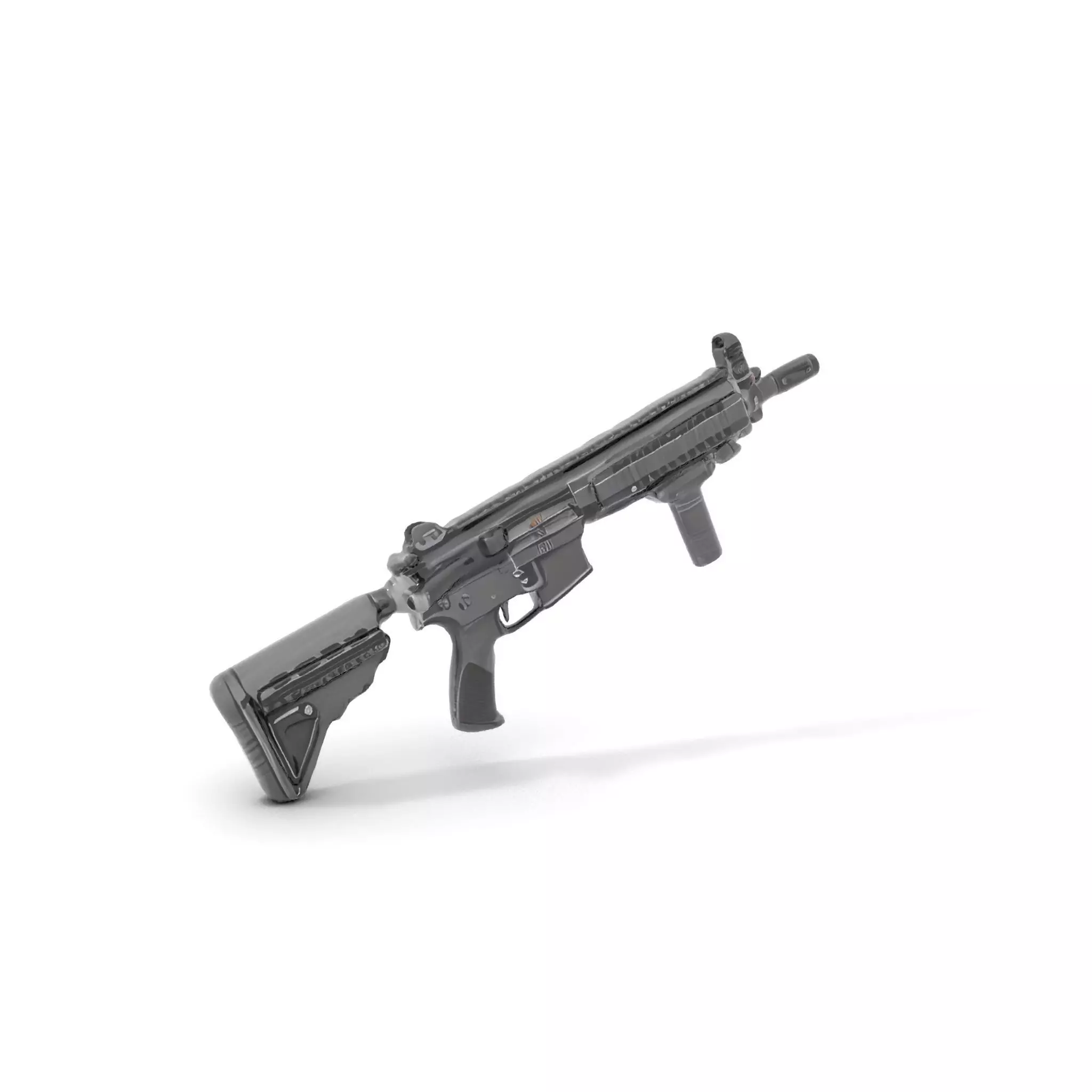 Tactical Black Rifle model pack Low-poly 3D model_5