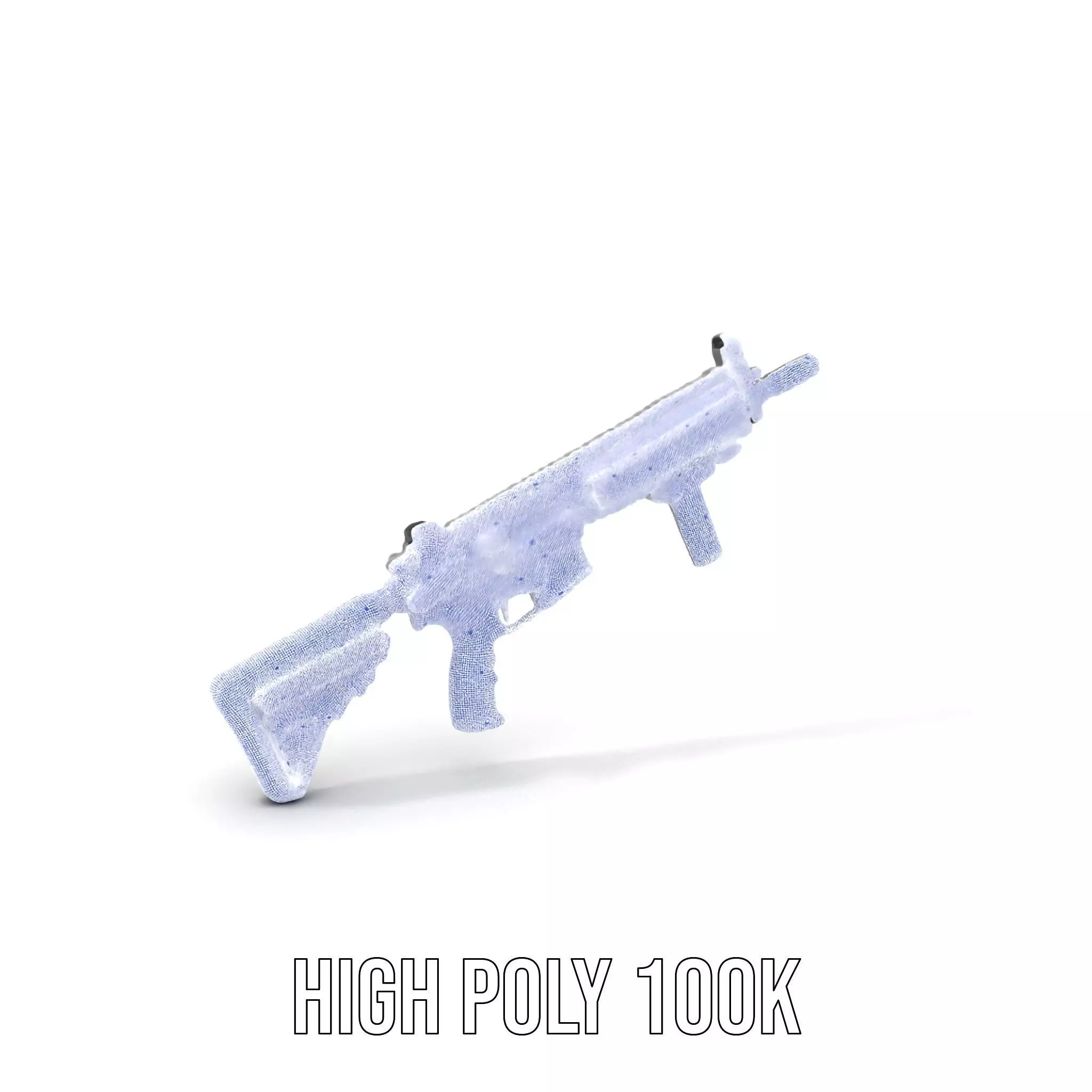 Tactical Black Rifle model pack Low-poly 3D model_4