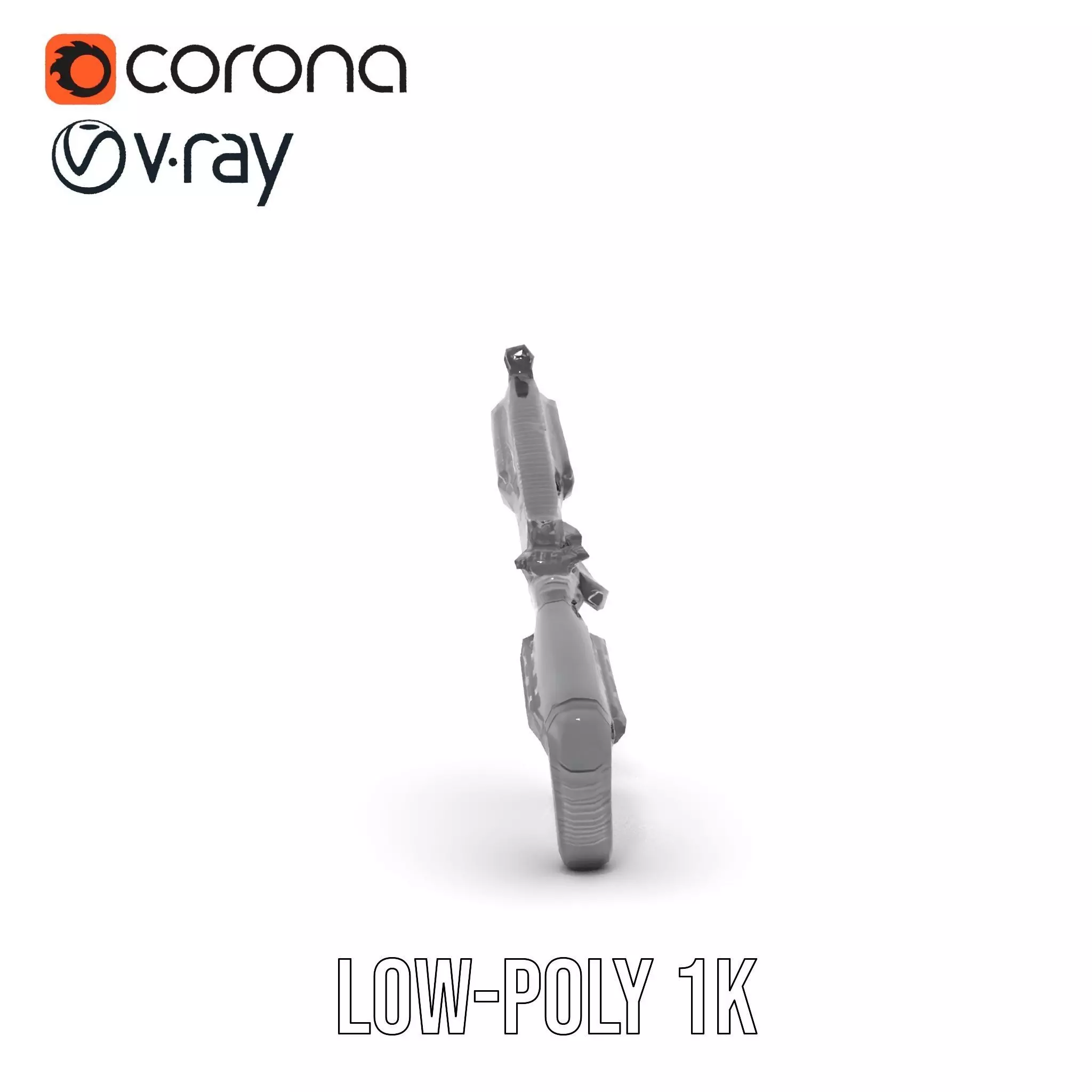 Tactical Black Rifle model pack Low-poly 3D model_19