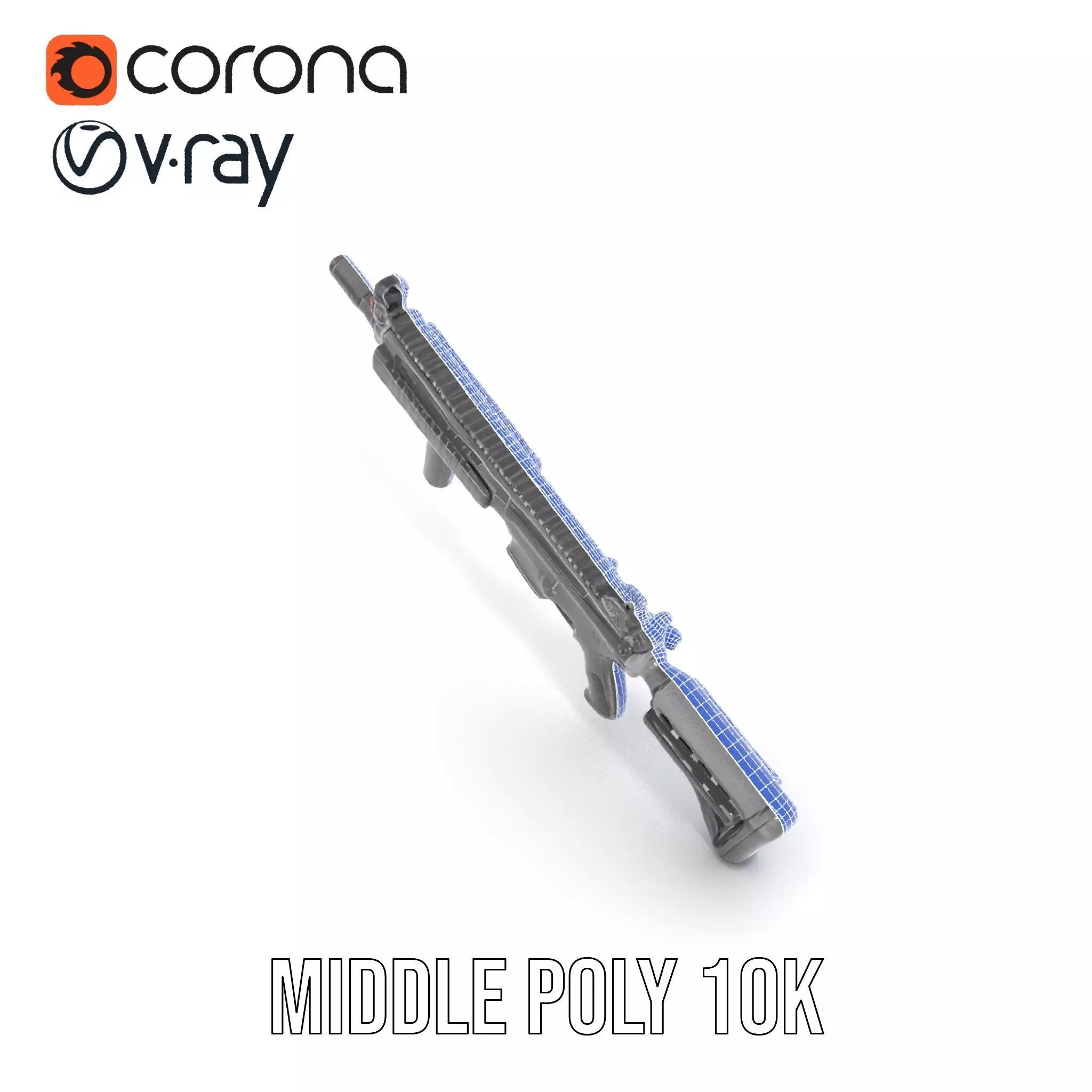 Tactical Black Rifle model pack Low-poly 3D model_29