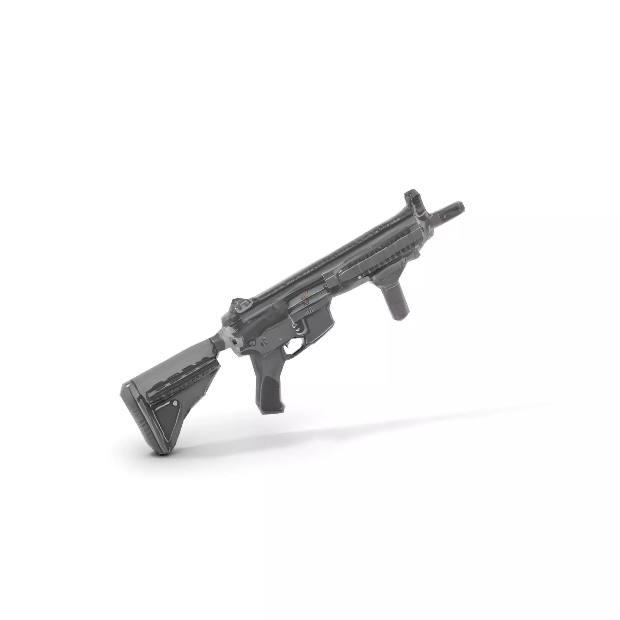 Tactical Black Rifle model pack Low-poly 3D model_16