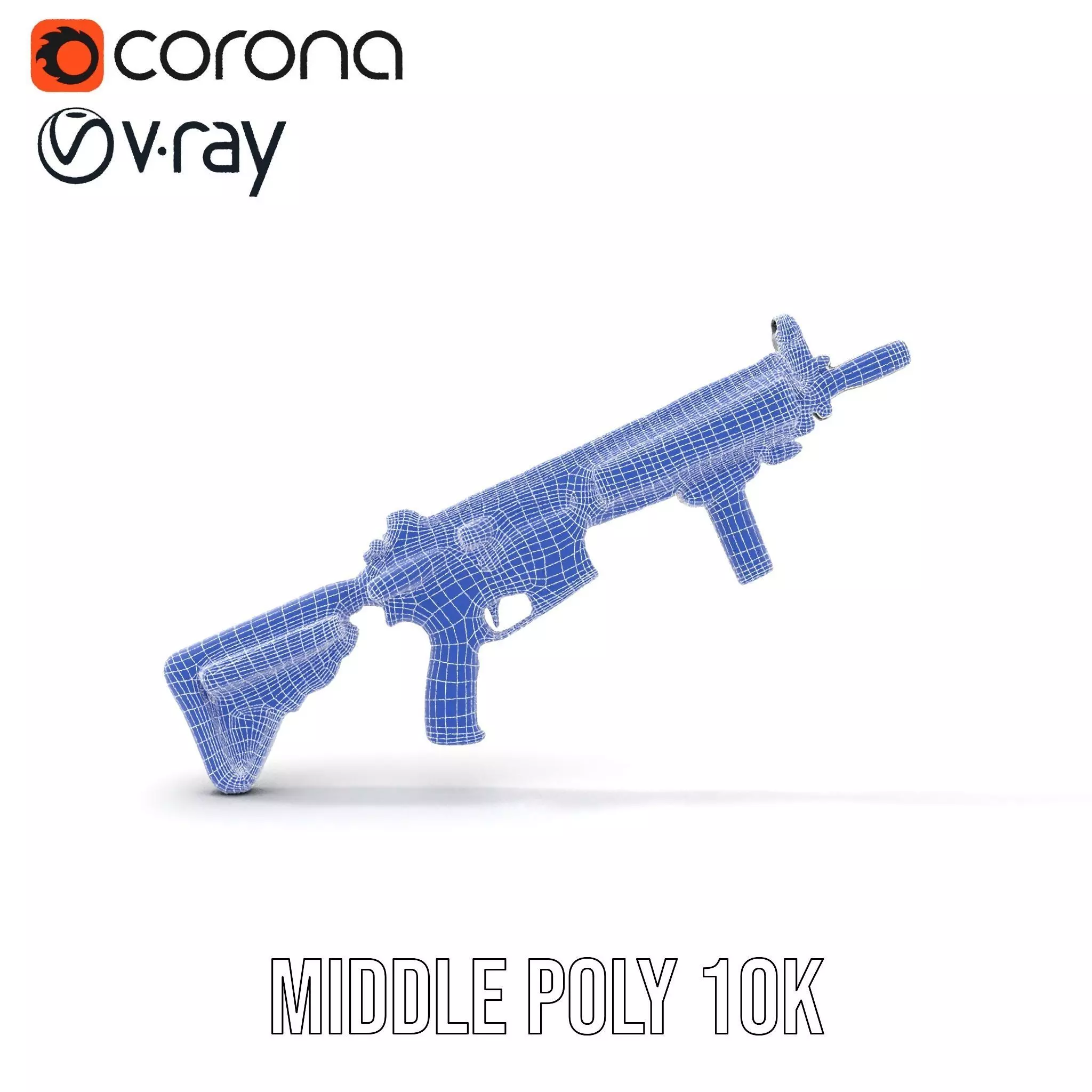 Tactical Black Rifle model pack Low-poly 3D model_24