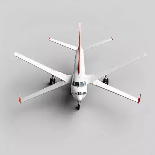 Modern Passenger Jet Aircraft 3D Model