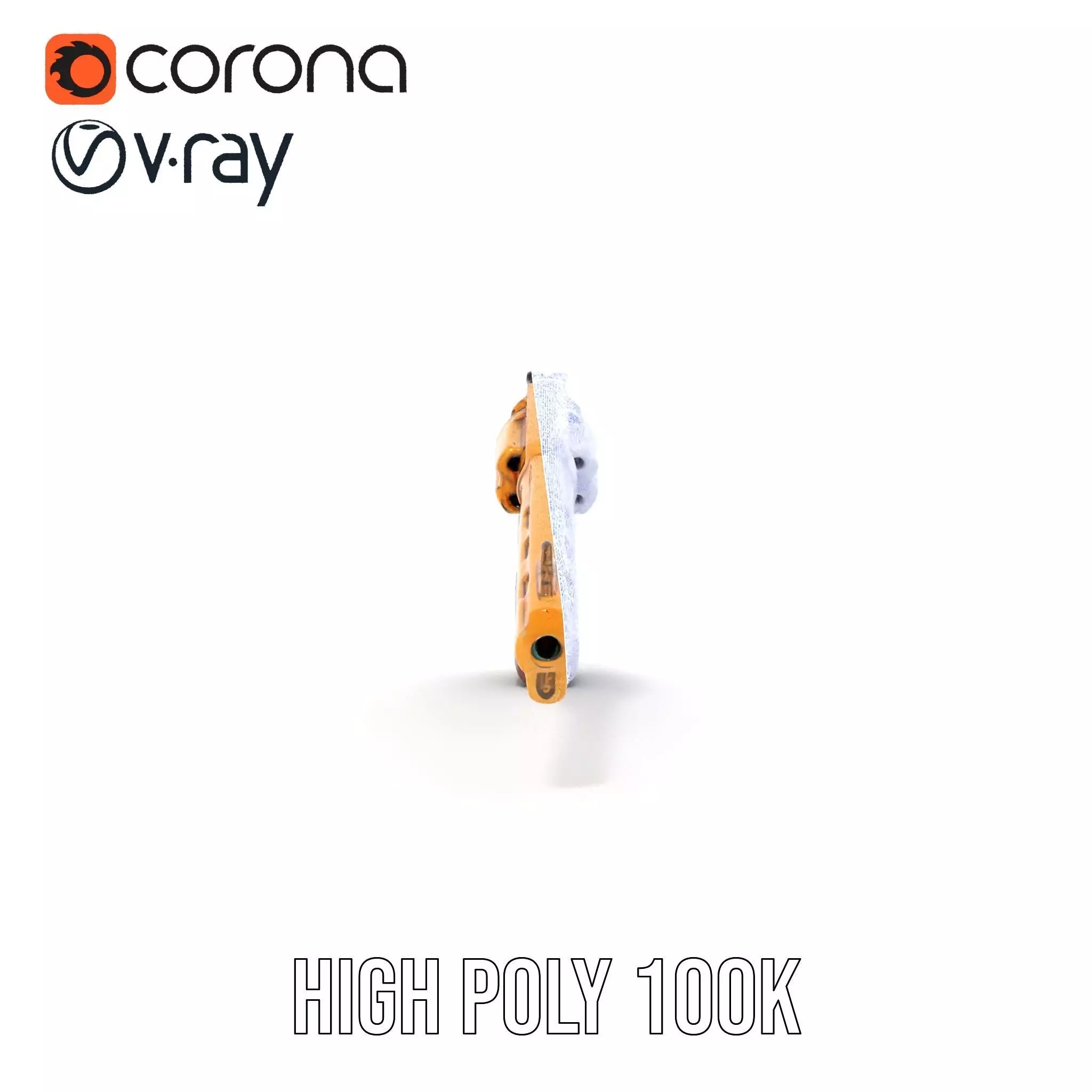 Gold Revolver Engraved model pack Low-poly 3D model_32