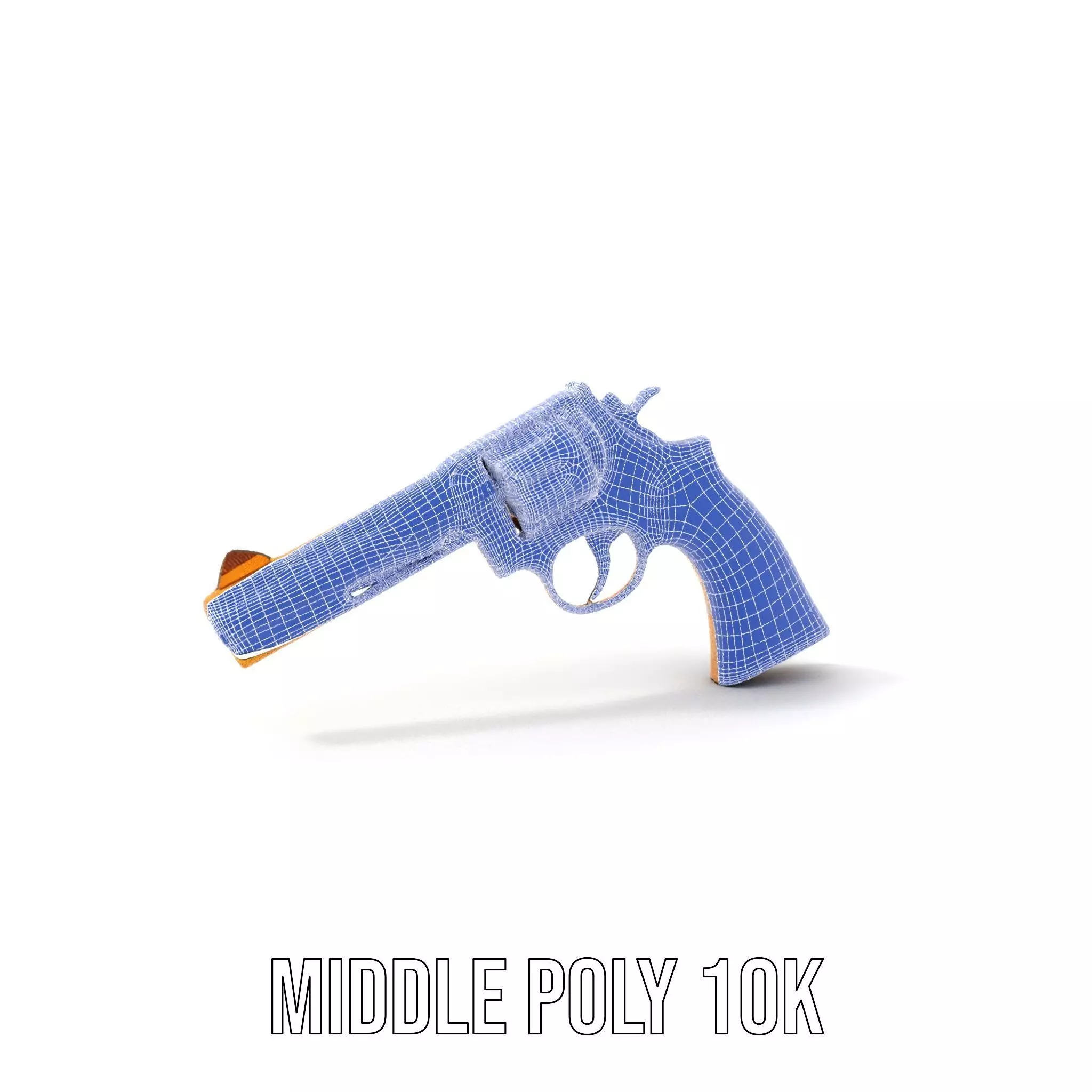 Gold Revolver Engraved model pack Low-poly 3D model_13