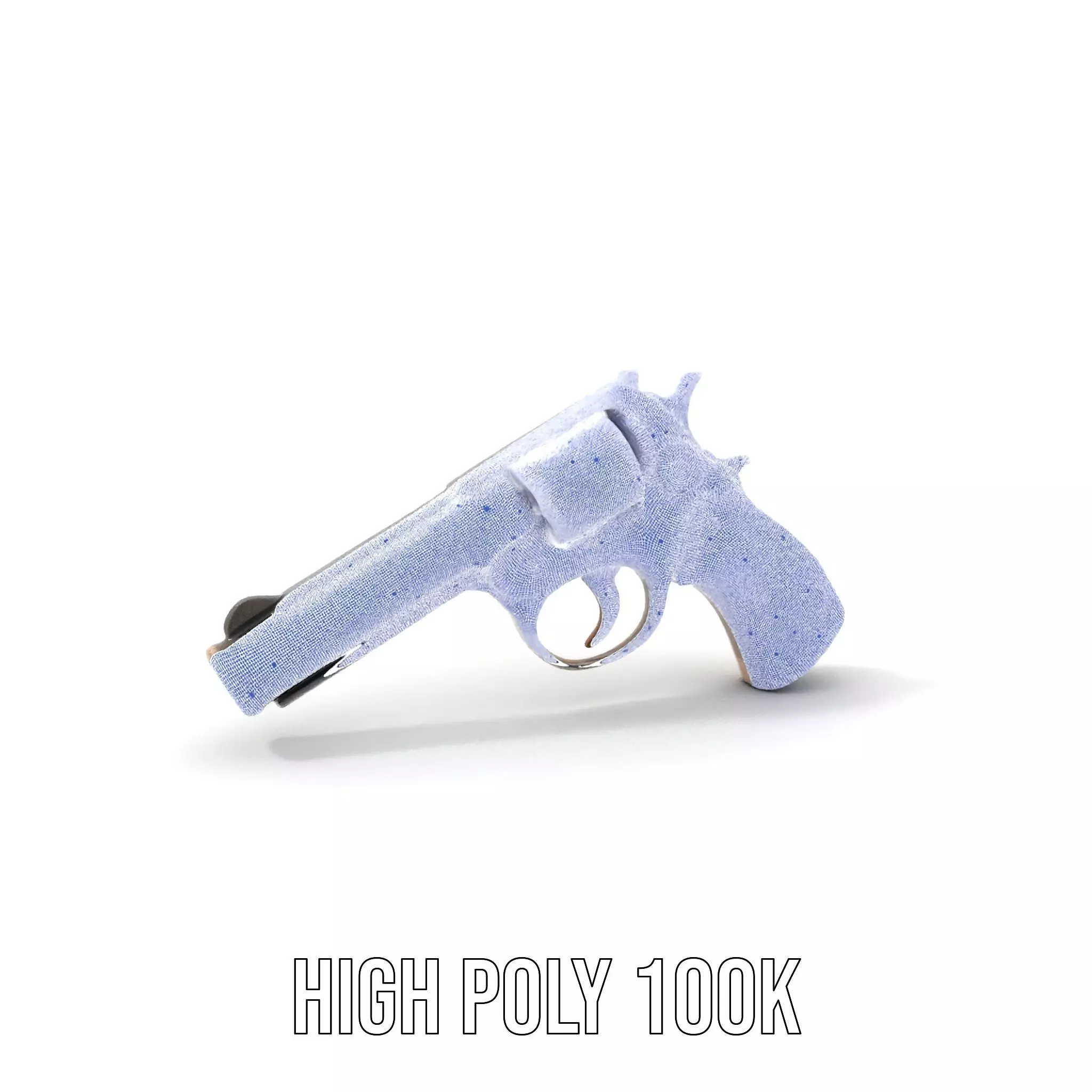 Ornate Revolver model pack Low-poly 3D model_4