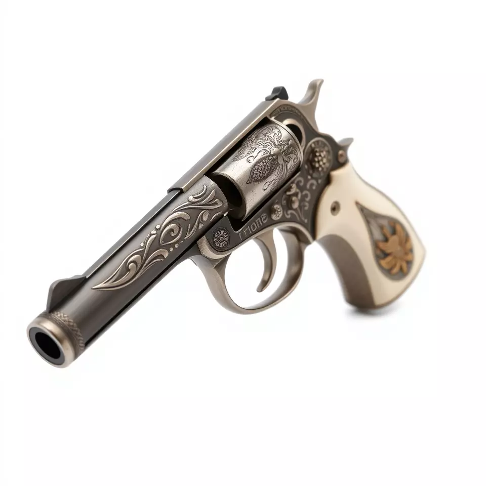 Ornate Revolver model pack Low-poly 3D model_2