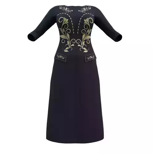 Black Floral Formal Dress