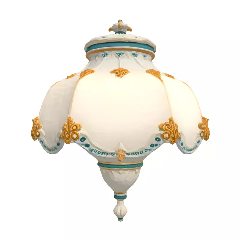 Elegant Vintage Wall Sconce Lamp 3D Model Low-poly 3D model_4