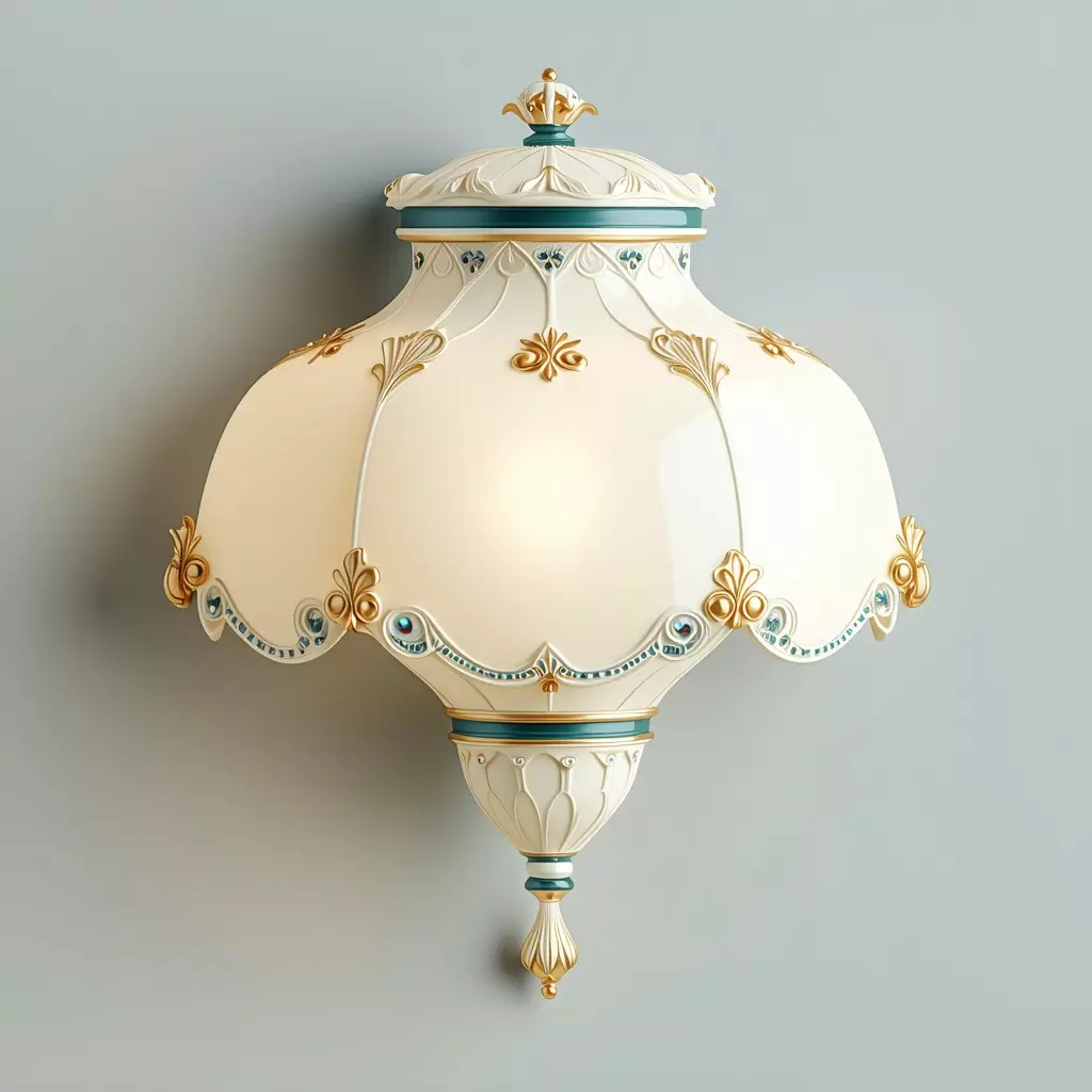 Elegant Vintage Wall Sconce Lamp 3D Model Low-poly 3D model_0