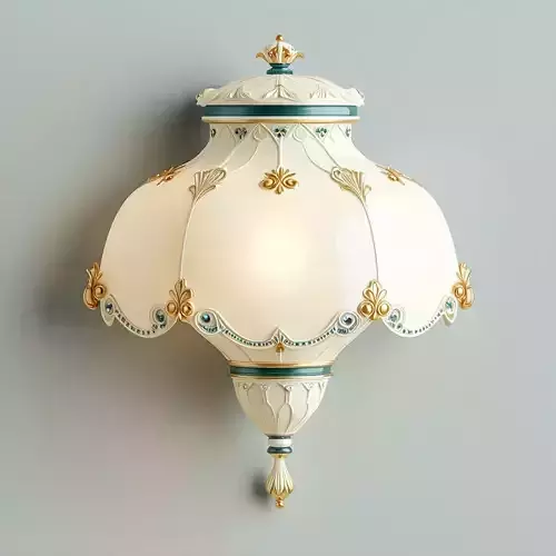 Elegant Vintage Wall Sconce Lamp 3D Model Low-poly 3D model