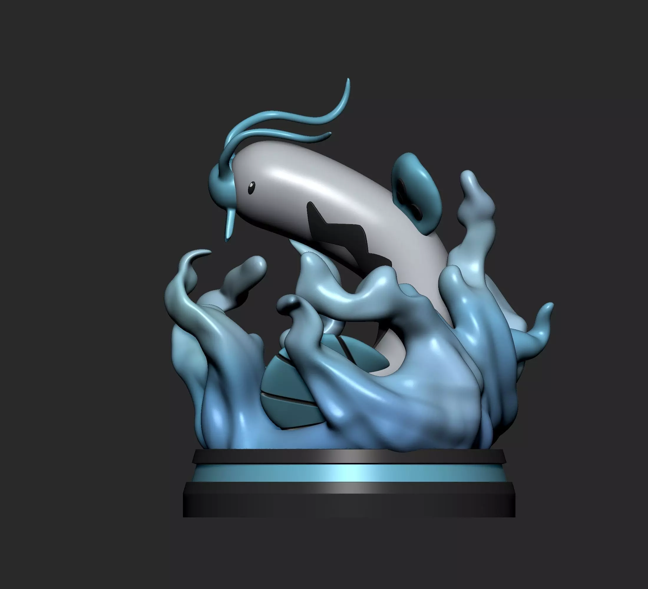 Pokemon - Barboach and Whiscash Figure 3D print model_4