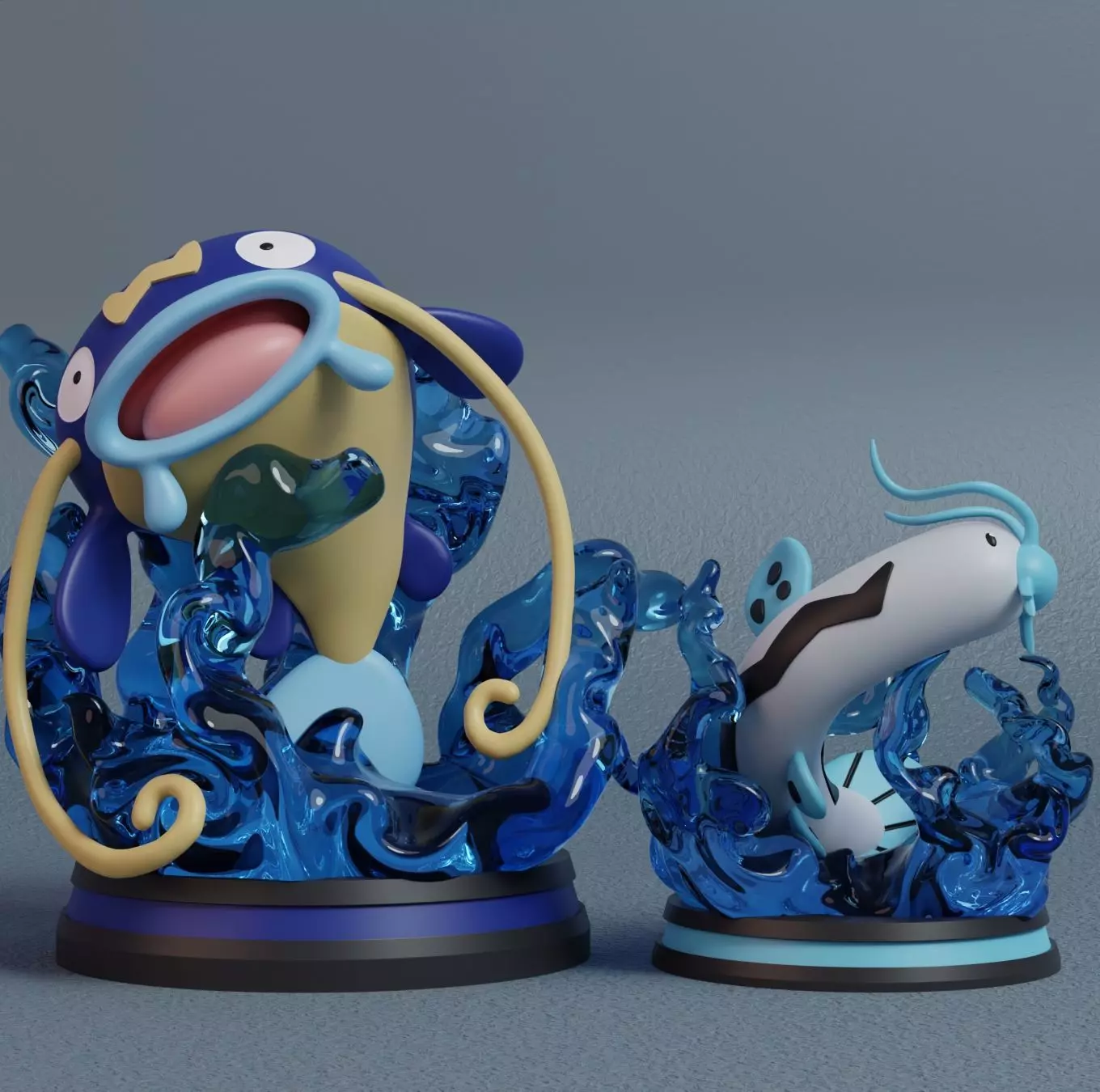 Pokemon - Barboach and Whiscash Figure 3D print model_0