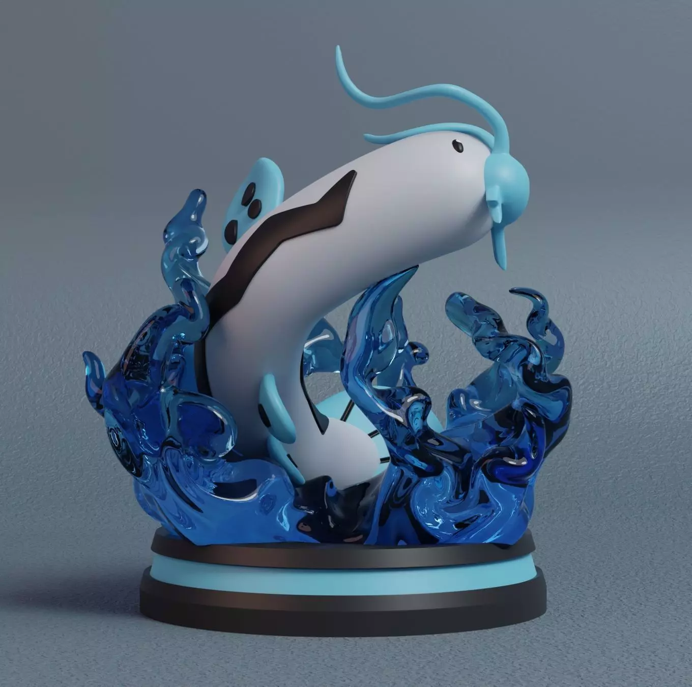 Pokemon - Barboach and Whiscash Figure 3D print model_5