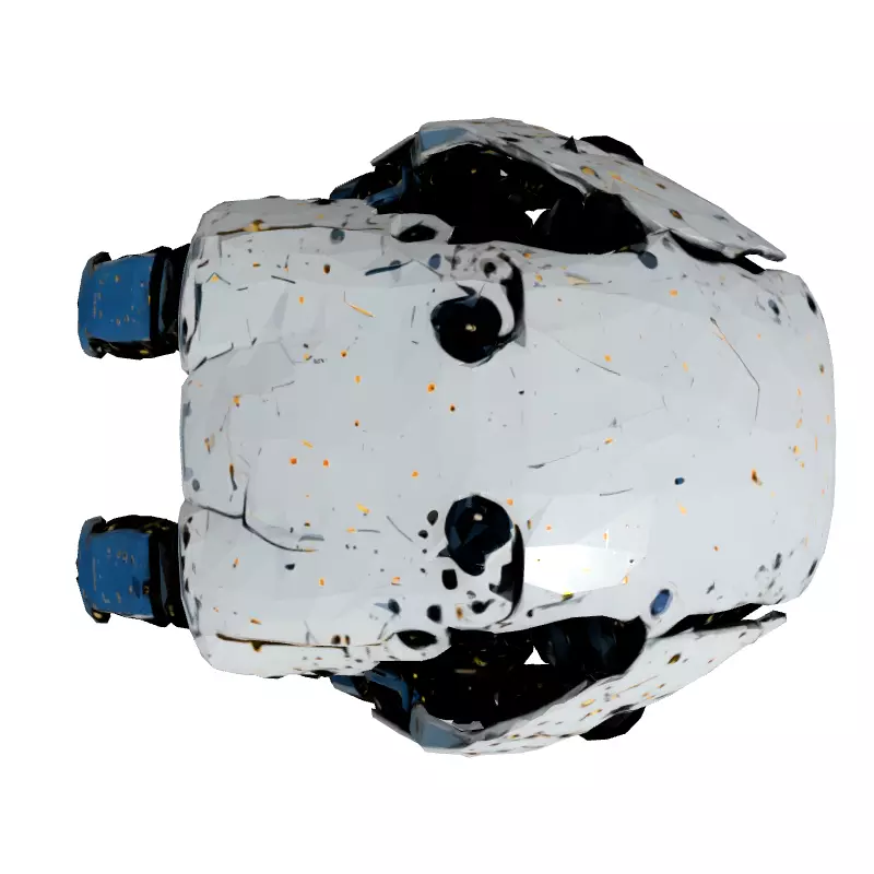 SciFi Robotic Claw Rigged Game Asset Low-poly 3D model_8