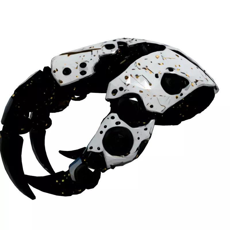 SciFi Robotic Claw Rigged Game Asset Low-poly 3D model_4