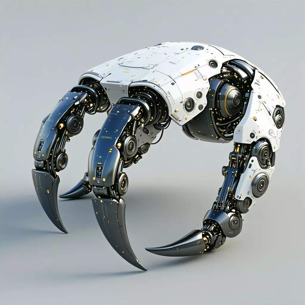 SciFi Robotic Claw Rigged Game Asset Low-poly 3D model_0