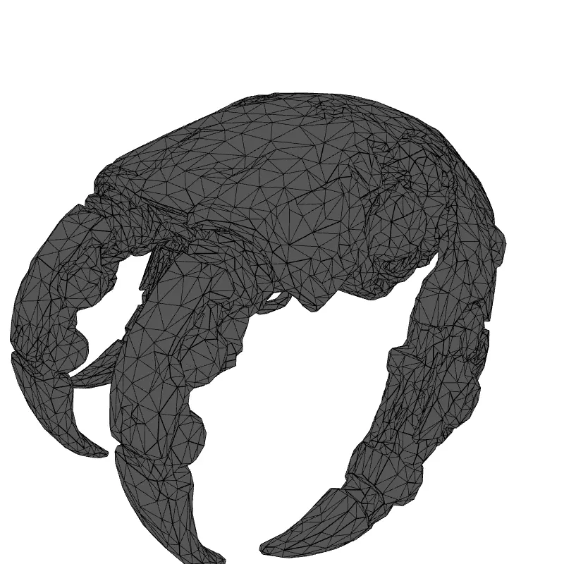 SciFi Robotic Claw Rigged Game Asset Low-poly 3D model_1