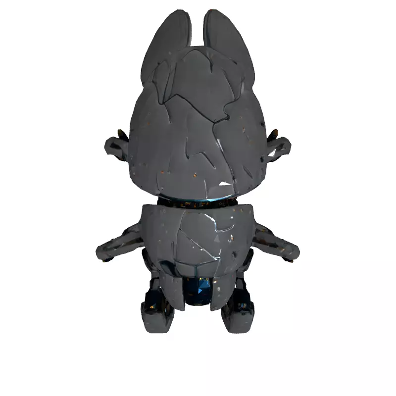 SciFi Robotic Insect Exploration Drone Low-poly 3D model_8