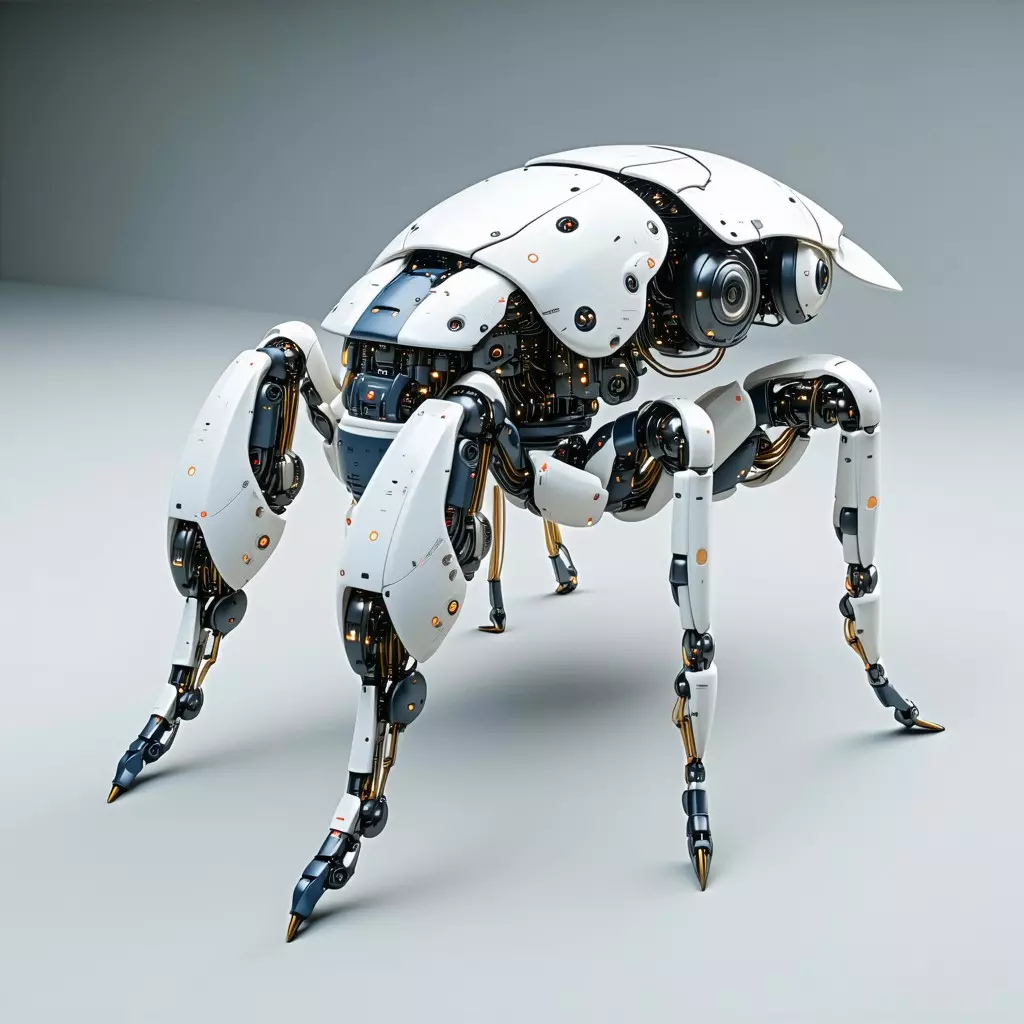 SciFi Robotic Insect Exploration Drone Low-poly 3D model_0
