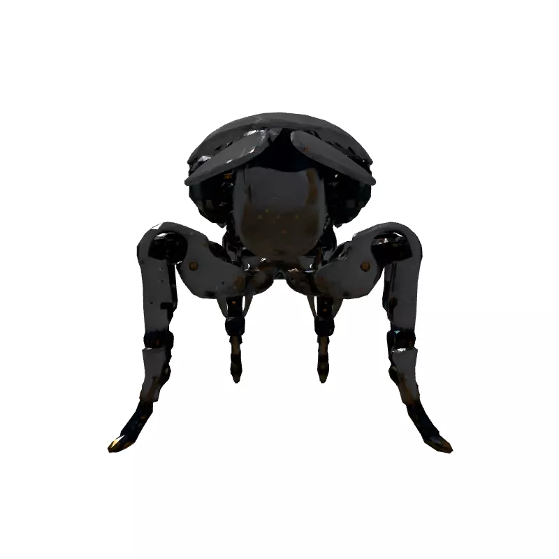 SciFi Robotic Insect Exploration Drone Low-poly 3D model_7