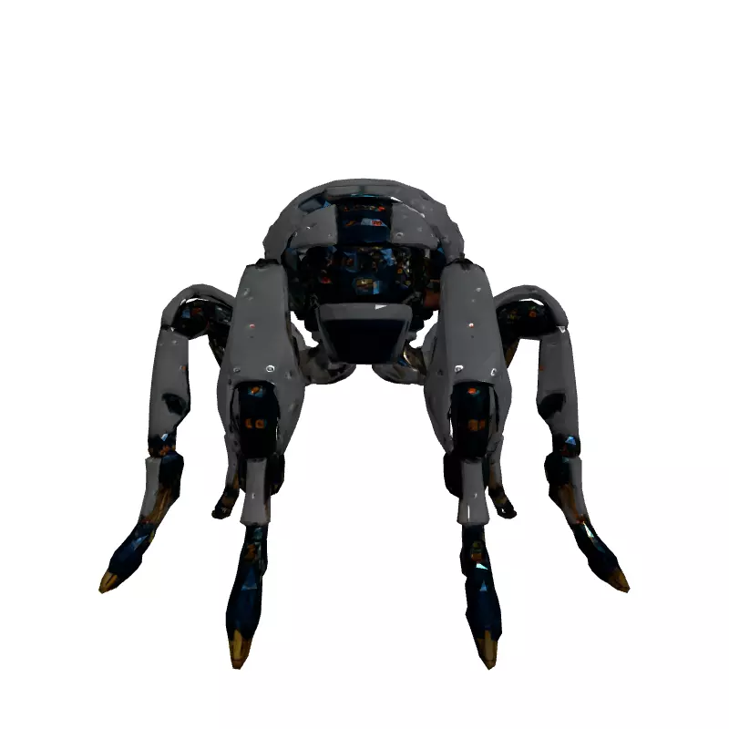SciFi Robotic Insect Exploration Drone Low-poly 3D model_4