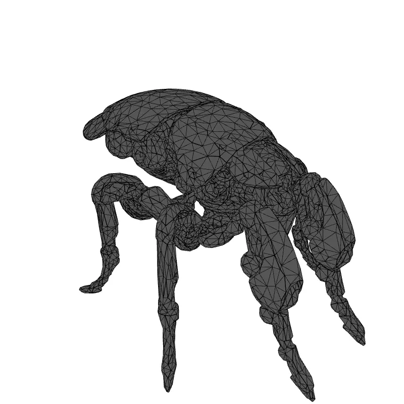 SciFi Robotic Insect Exploration Drone Low-poly 3D model_1