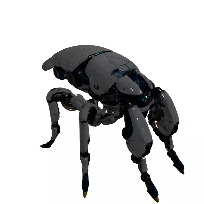 SciFi Robotic Insect Exploration Drone Low-poly 3D model_3