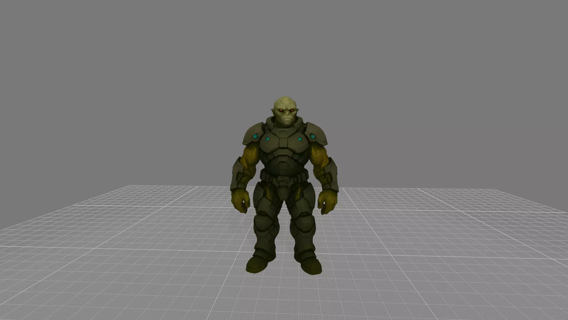 Alien Warrior Sci-Fi Armored Character 3D Model Free 3D model