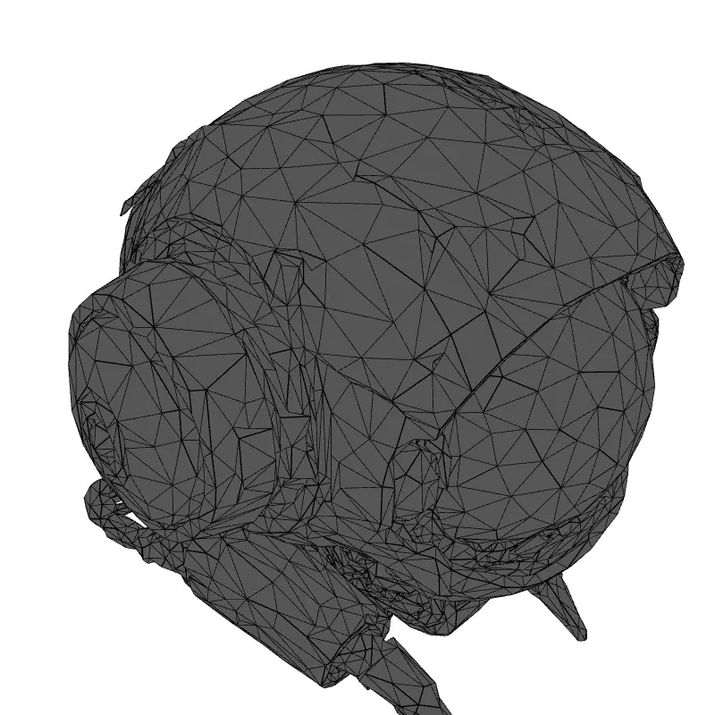 SciFi Robot Eye Drone Low-poly 3D model_1