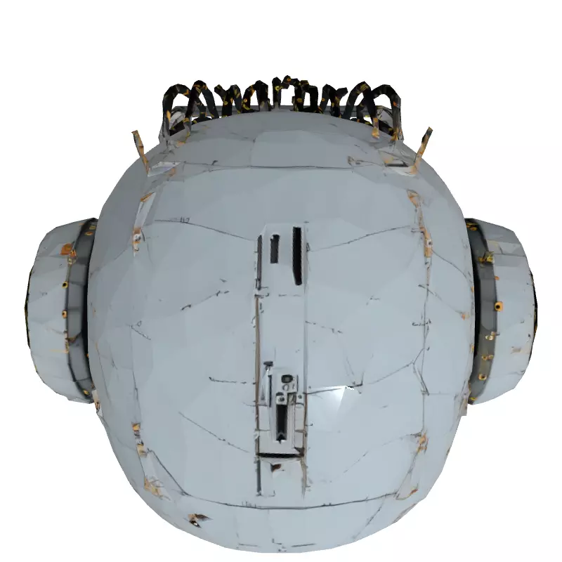 SciFi Robot Eye Drone Low-poly 3D model_8