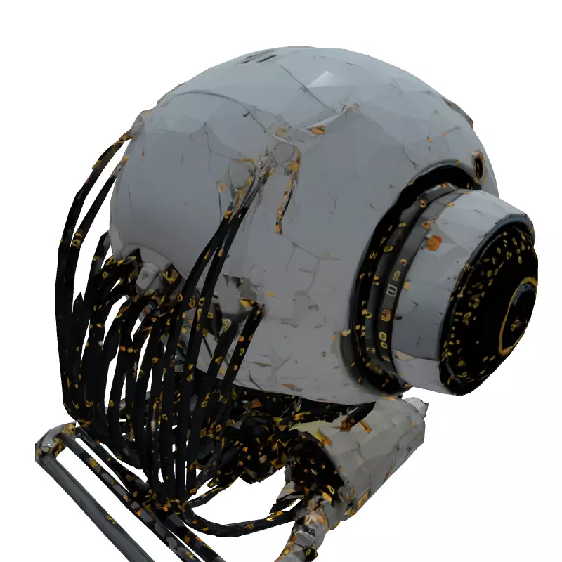 SciFi Robot Eye Drone Low-poly 3D model_6