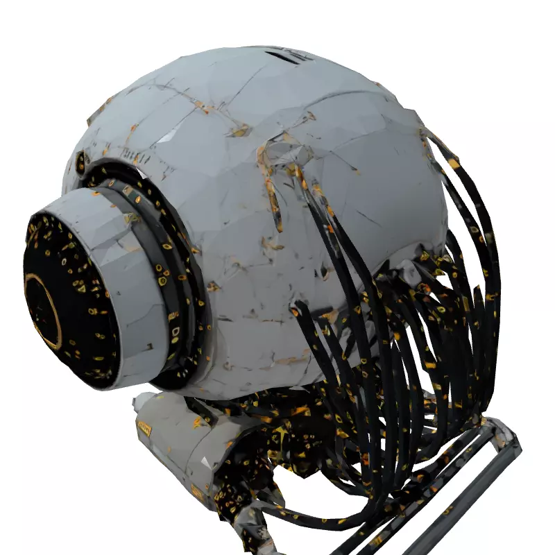 SciFi Robot Eye Drone Low-poly 3D model_5
