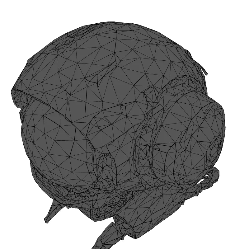 SciFi Robot Eye Drone Low-poly 3D model_9