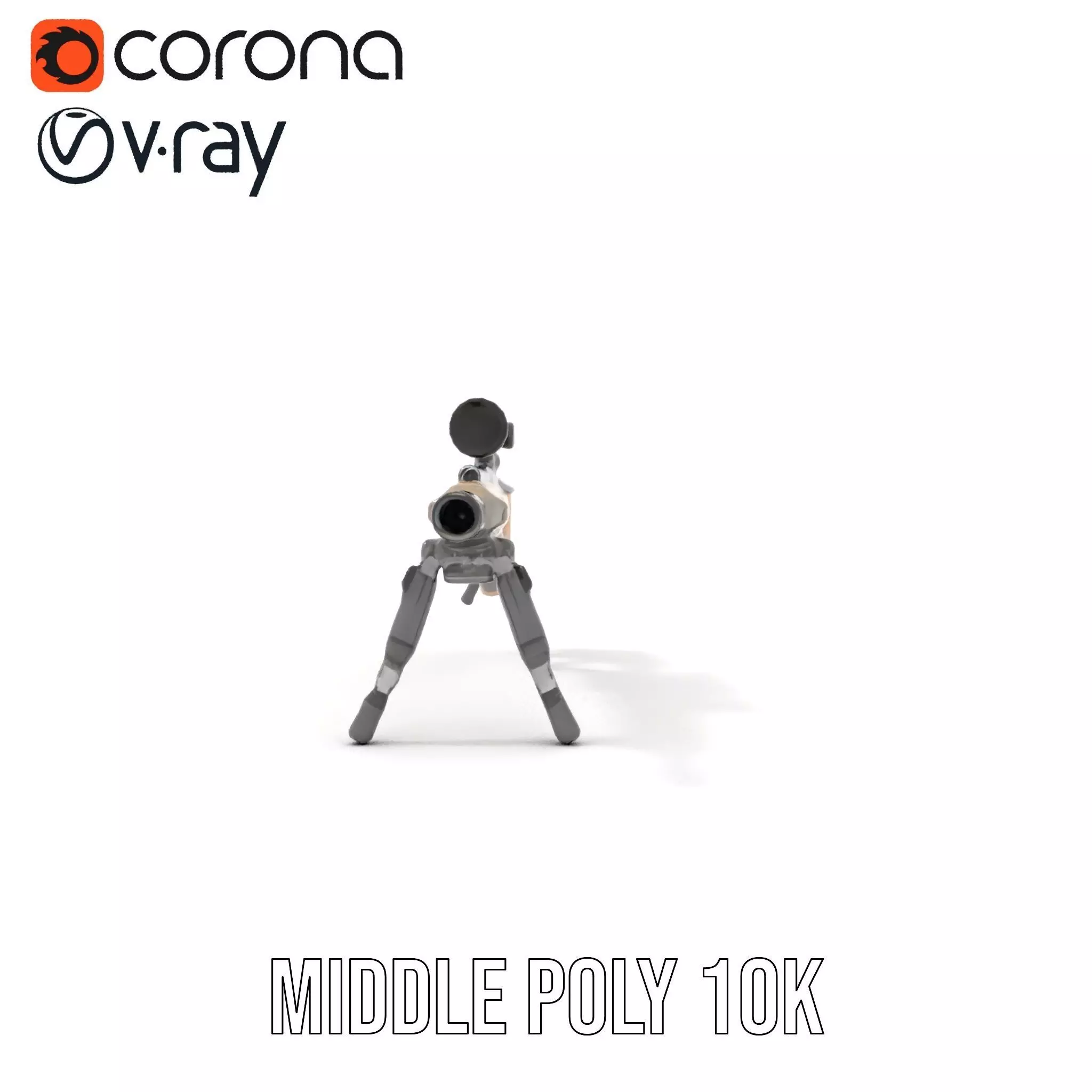 Desert Tactical Rifle model pack Low-poly 3D model_11