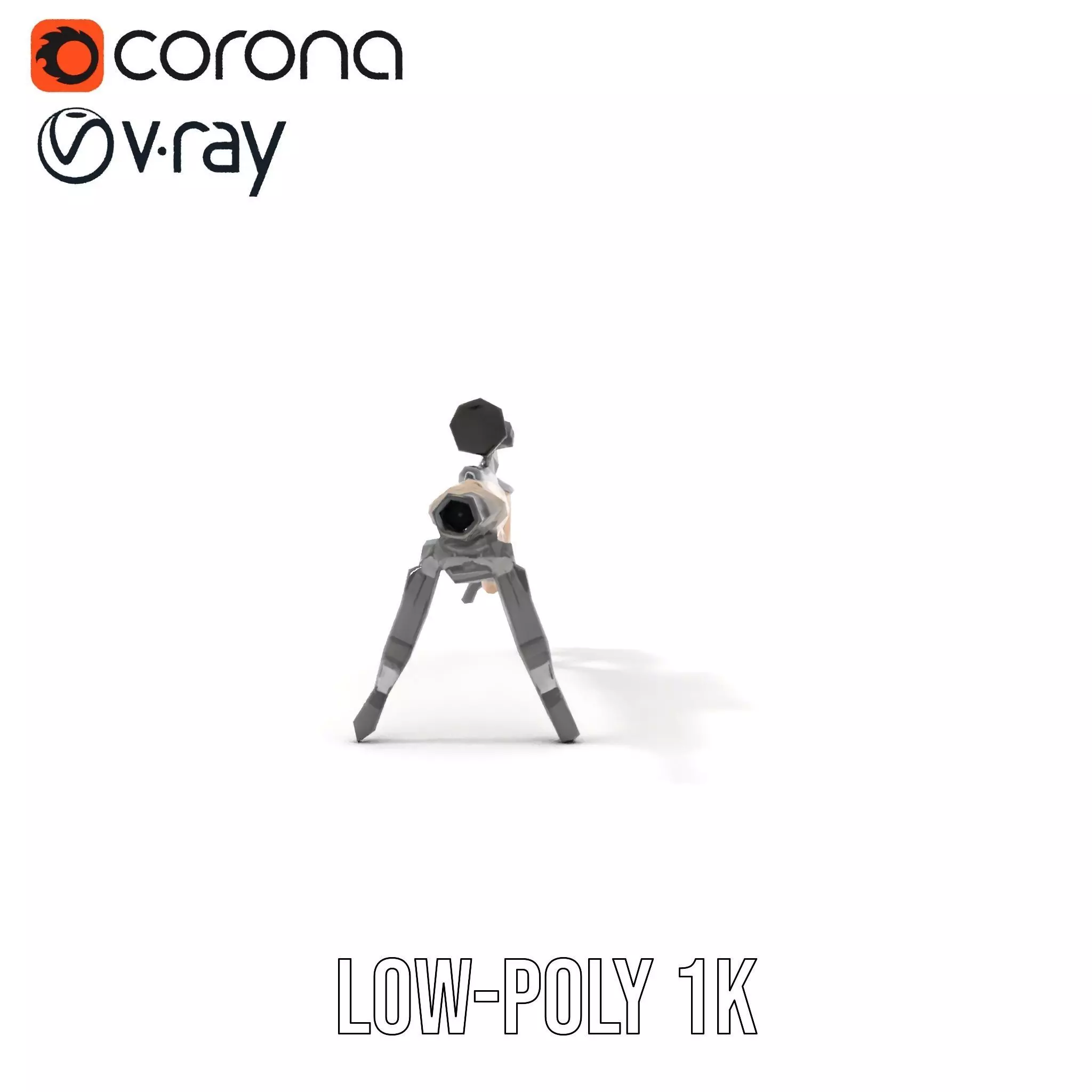 Desert Tactical Rifle model pack Low-poly 3D model_19