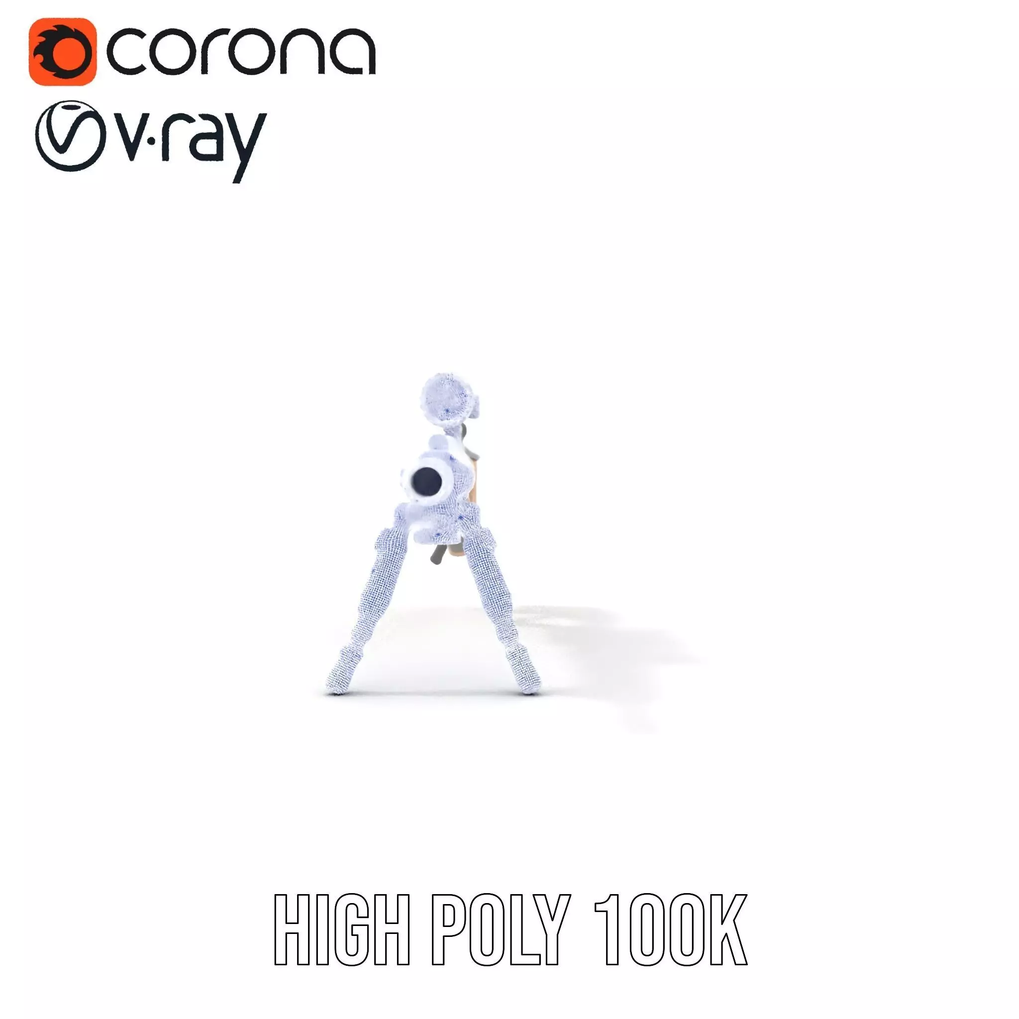 Desert Tactical Rifle model pack Low-poly 3D model_33