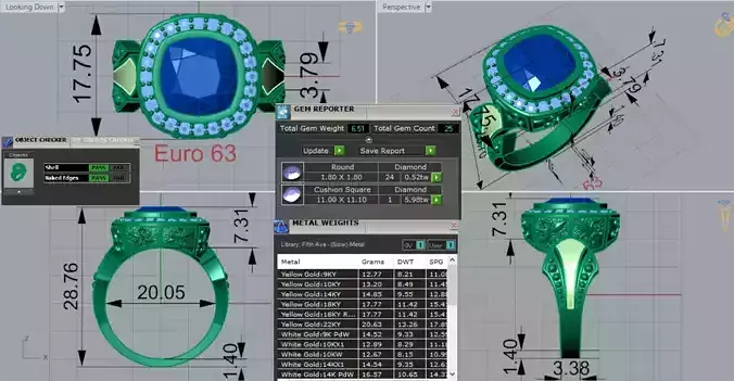 Mans Black Stone stl 3dm Ring with Luxurious Design Model mr0254