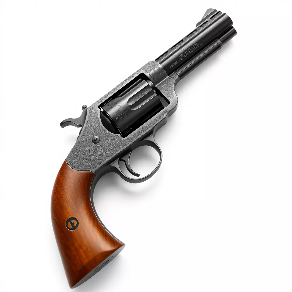 Classic Revolver Steel model pack Low-poly 3D model_2