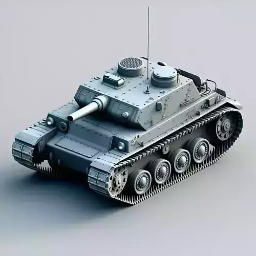 Realistic Tank 3D Model Low-poly 3D model