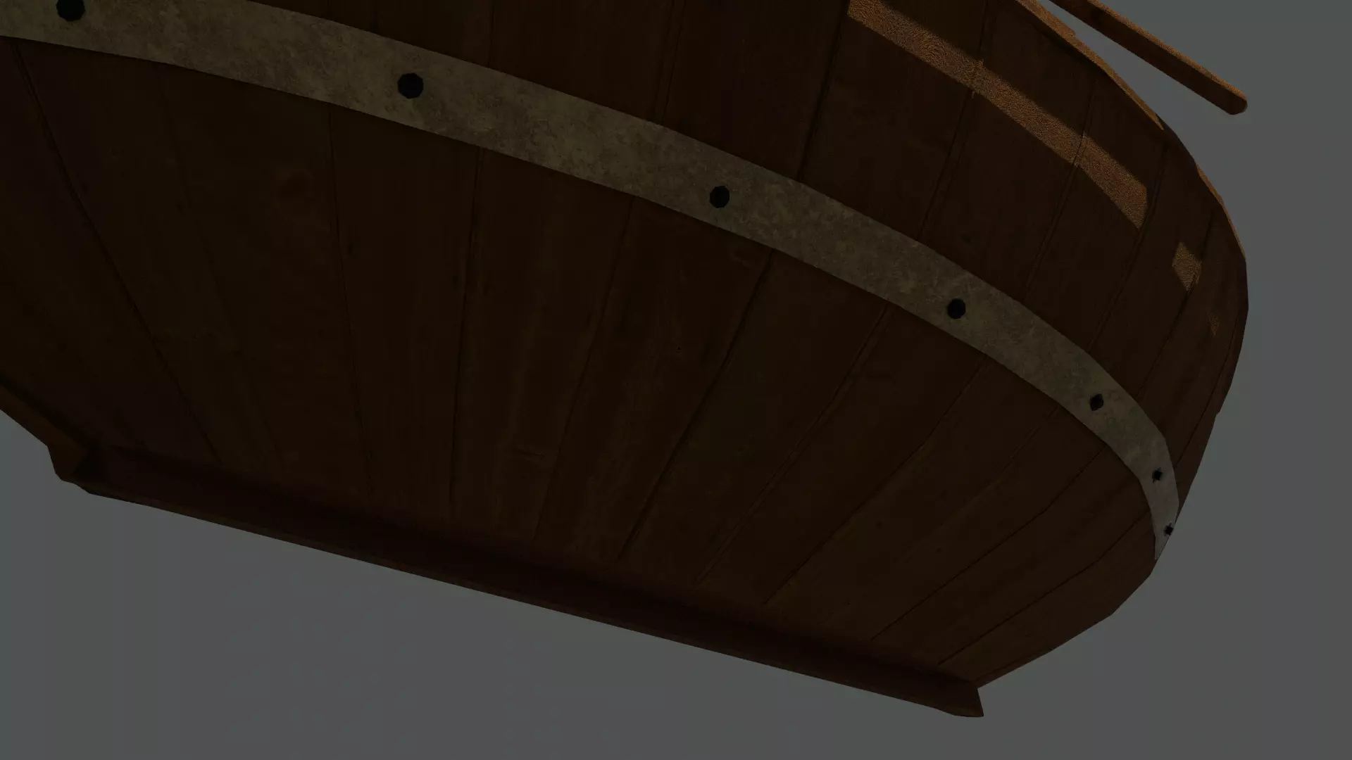 Row boat with Sail Low-poly 3D model_5